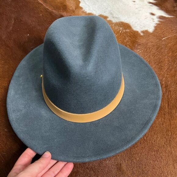 NWT LACK OF COLOR FREE PEOPLE GREY ROCCO HAT  Size Medium main image 8